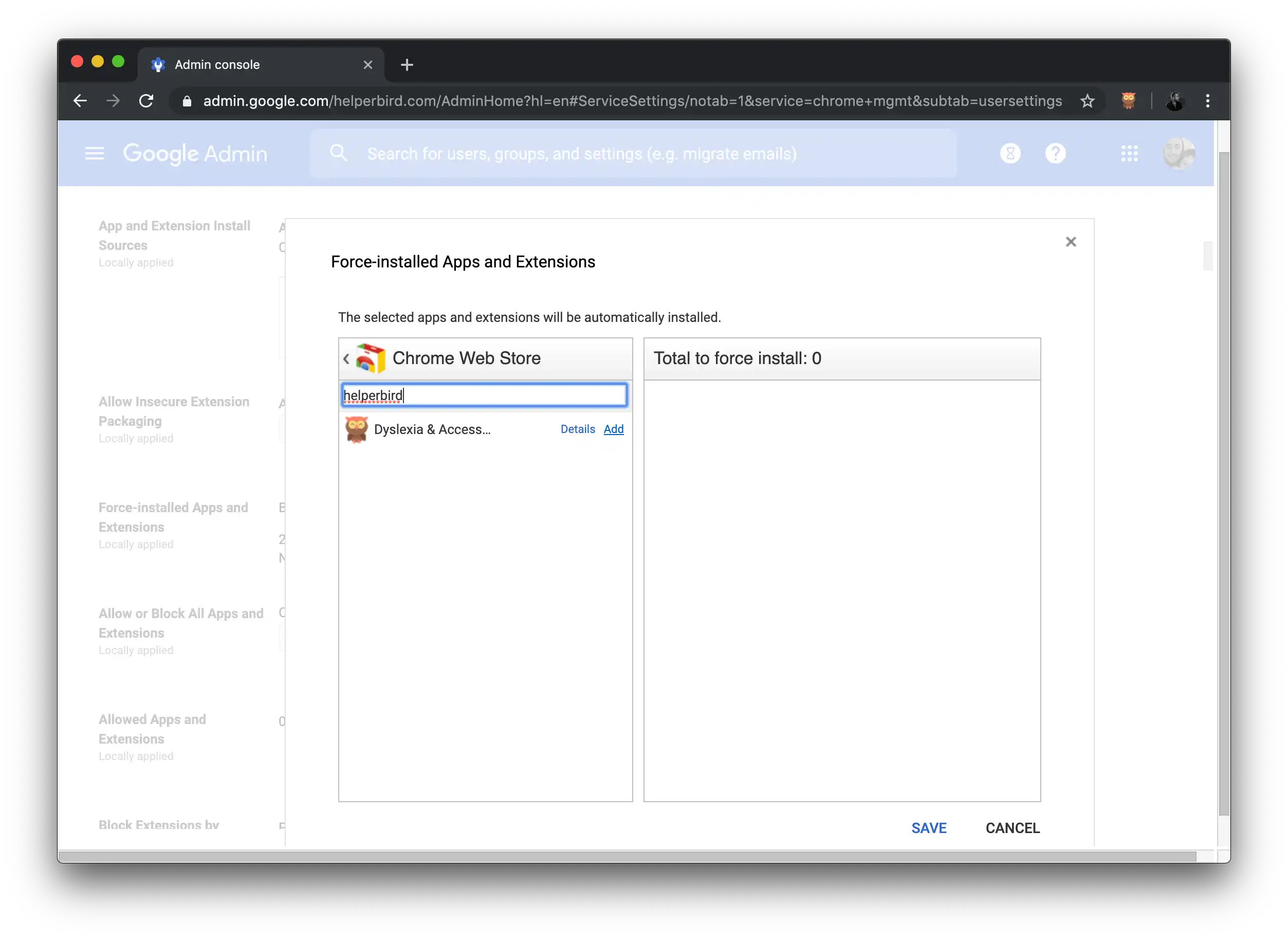 Step sevem of how to install Helperbird on G Suite