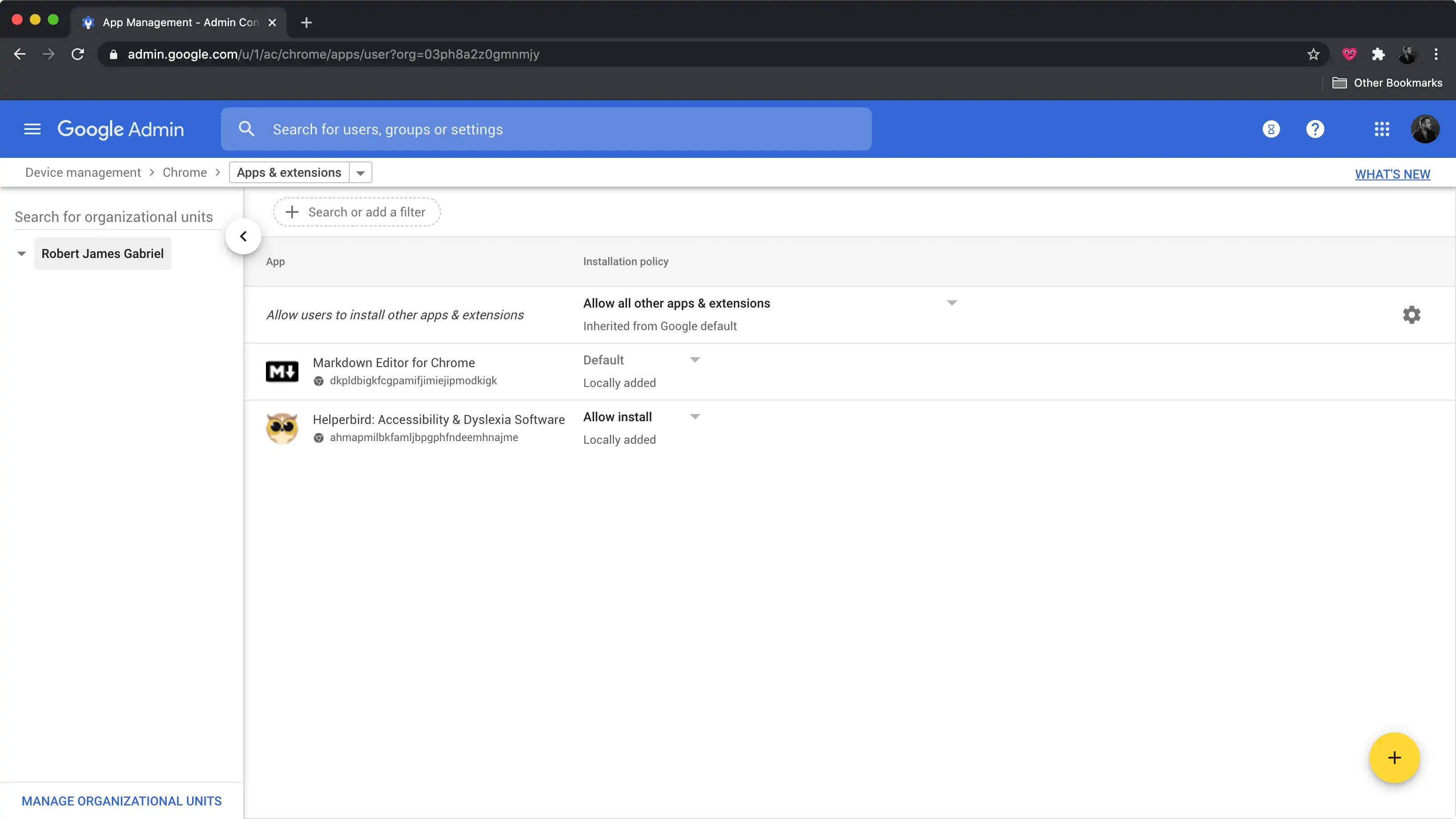 Step five of how to install Helperbird on G Suite