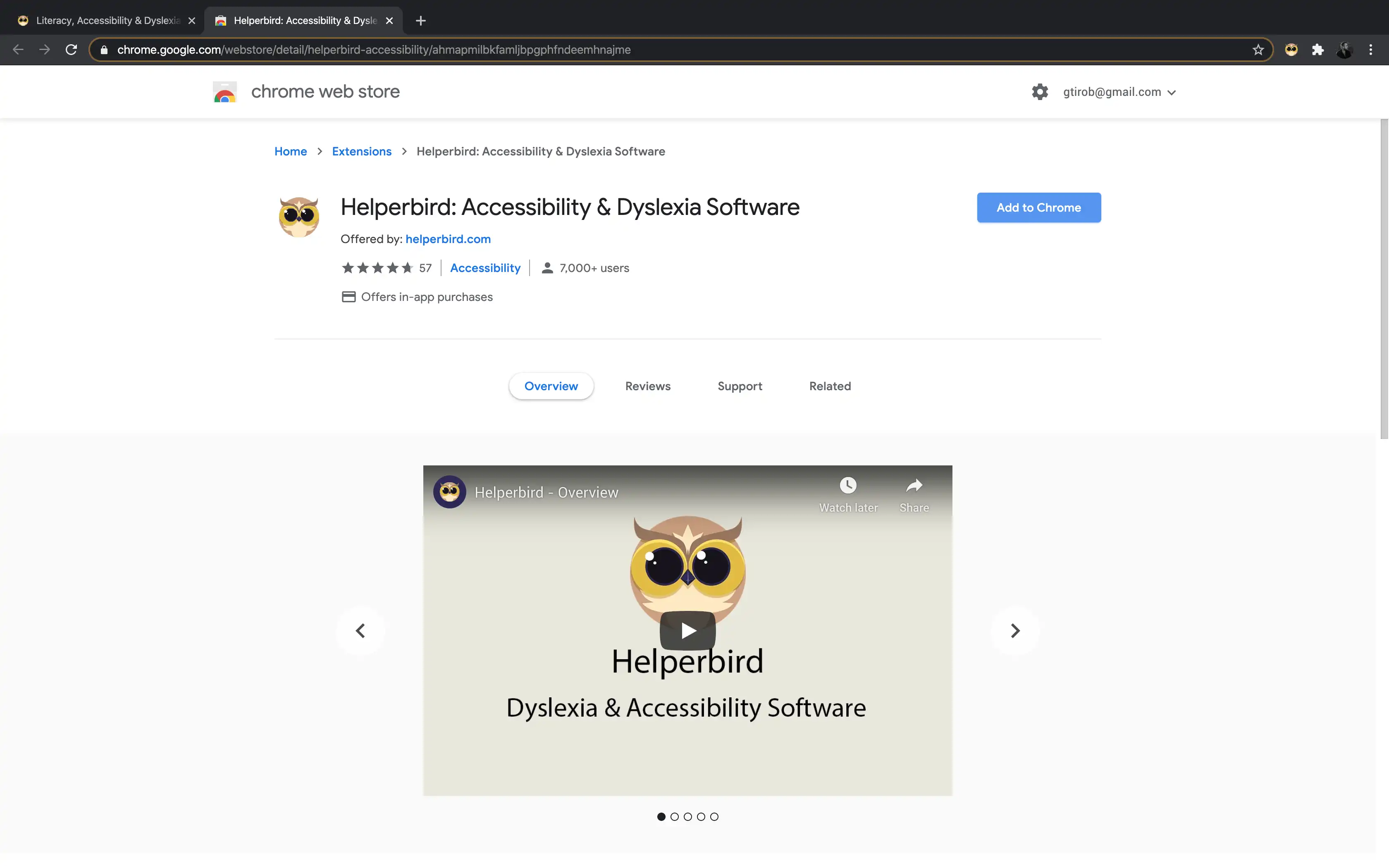 Step three of how to install Helperbird on G Suite