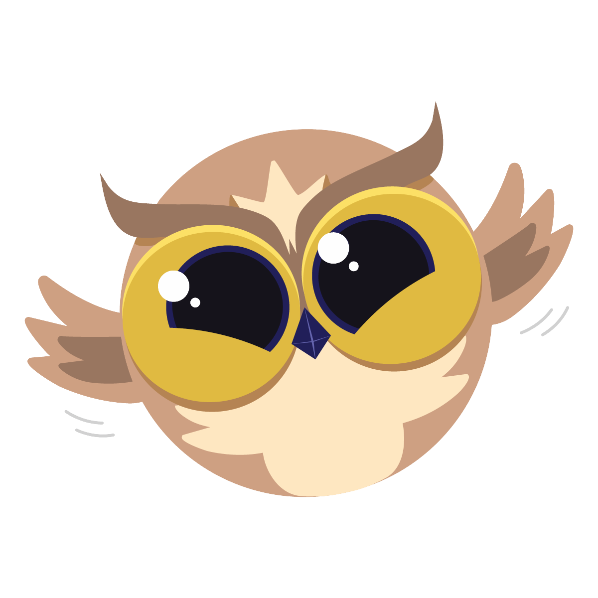 Helperbird logo: Stylized owl with large yellow eyes and a beige face, against a green background.