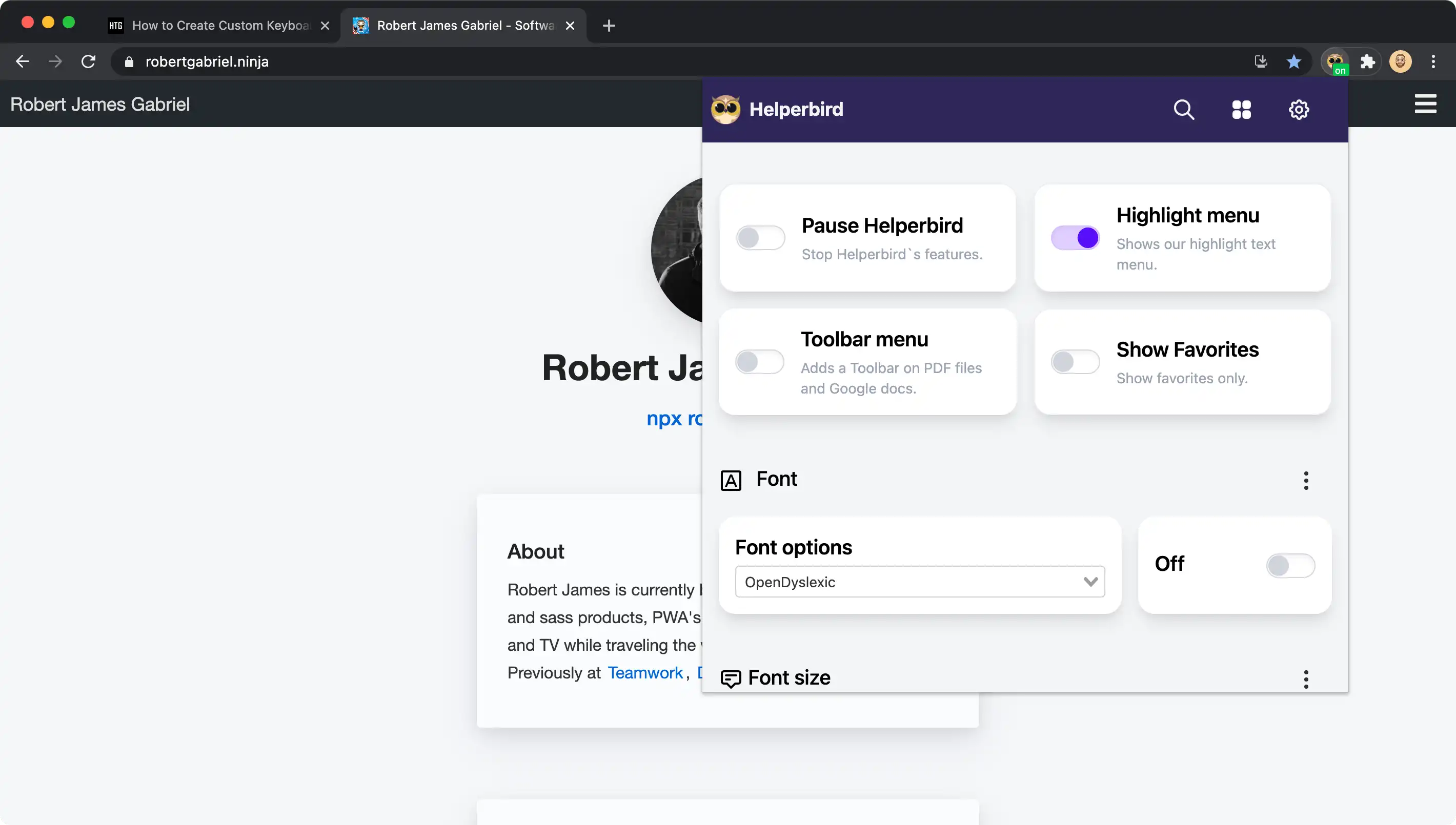 Step one of how to use immersive reader in Google docs