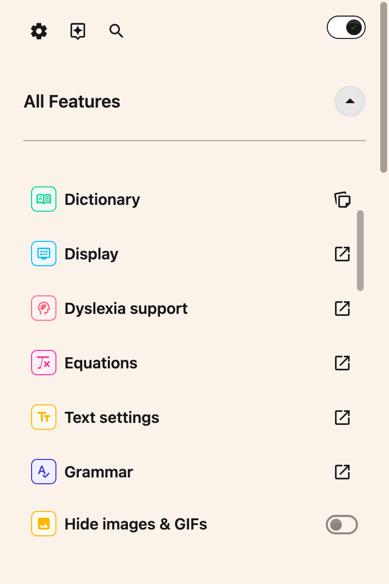 The All Features list scrolled to show the Equations row and the button that opens the Equation Editor