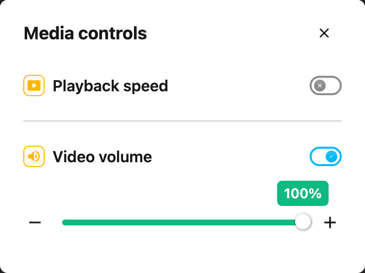 Media controls with Volume boost enabled