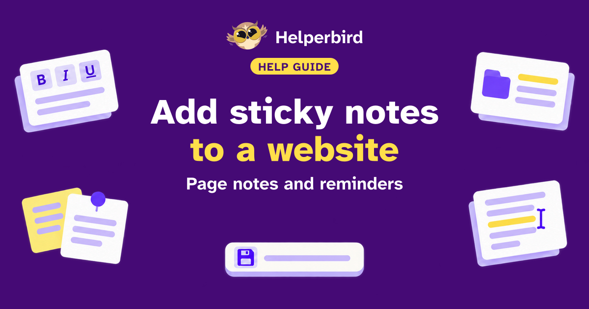 How to Add Sticky Notes to Websites - Helperbird