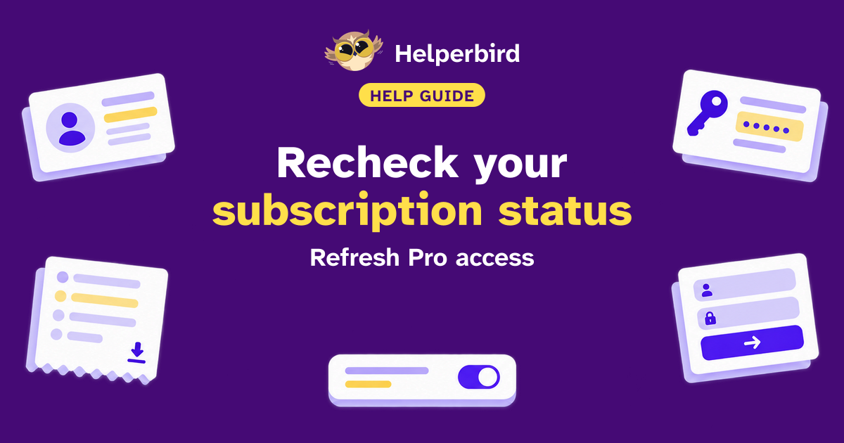 How to Resync Your Helperbird Subscription - Helperbird