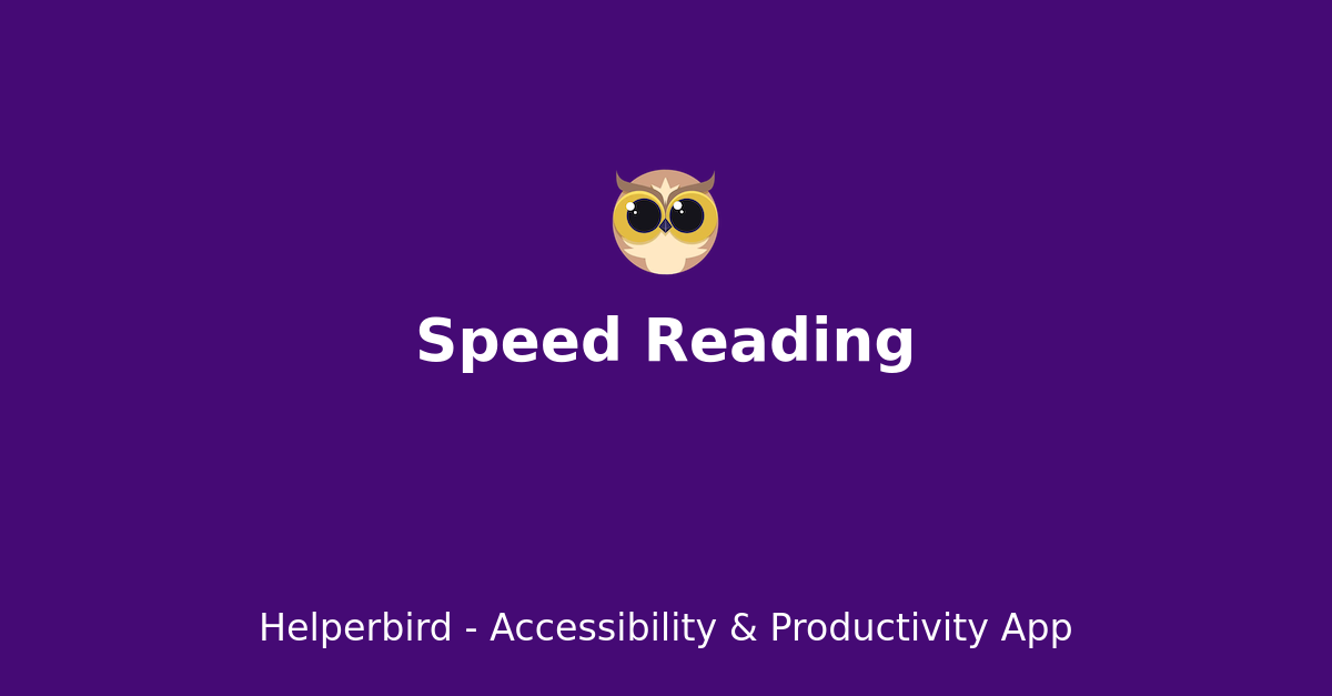 Speed Reading Extension Boost Your Reading Speed and Efficiency