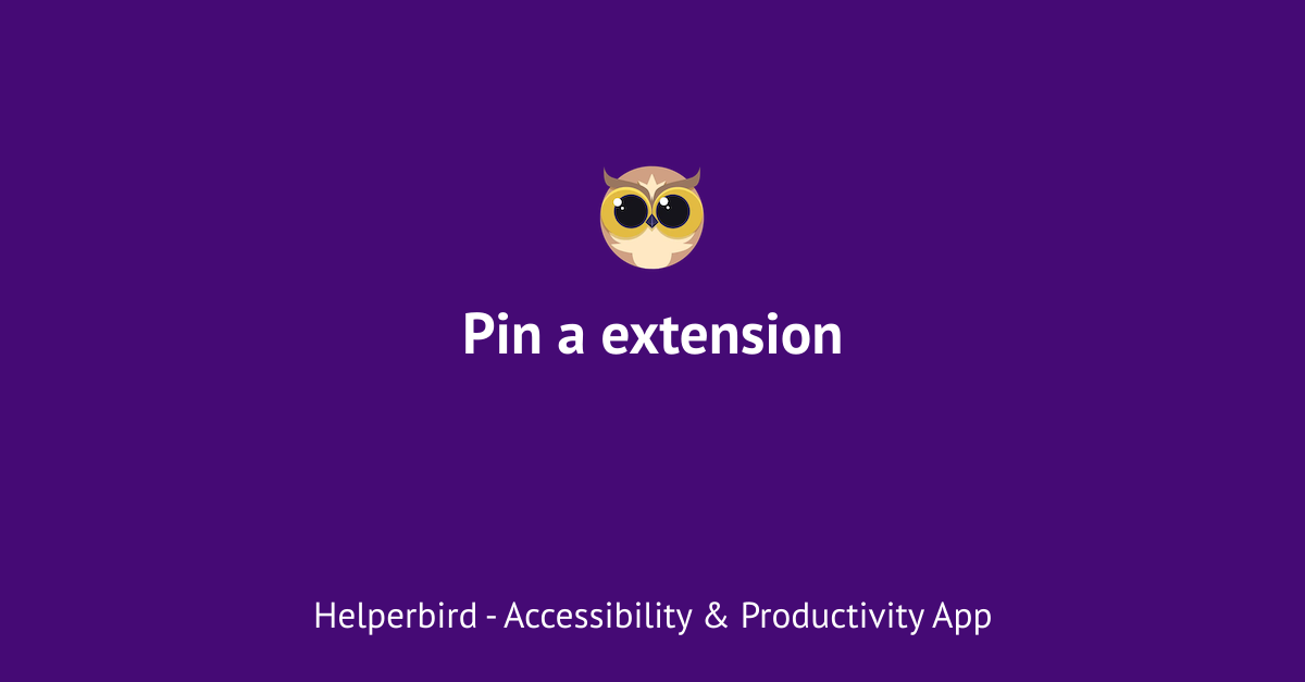 How to Pin the Scrible Extension in Edge